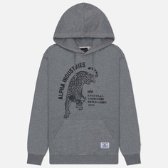 Мужская толстовка Alpha Industries Alpha Jaguar Hoodie, цвет серый