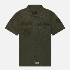 Мужская рубашка Alpha Industries Washed Fatigue Jacket, цвет оливковый, размер XXL