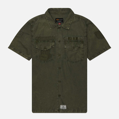Мужская рубашка Alpha Industries Washed Fatigue Jacket, цвет оливковый