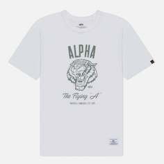 Мужская футболка Alpha Industries Alpha Tiger, цвет белый, размер M
