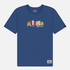 Мужская футболка Alpha Industries Alpha Ransom, цвет синий, размер XL