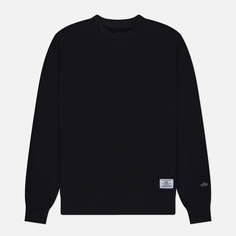 Мужская толстовка Alpha Industries Essential French Terry Crew Neck, цвет чёрный, размер XXL