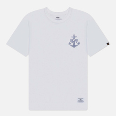 Мужская футболка Alpha Industries Alpha Anchor Print, цвет белый, размер XXL