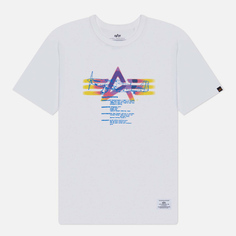 Мужская футболка Alpha Industries Alpha Gradient, цвет белый, размер L