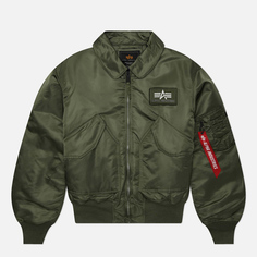 Мужская куртка бомбер Alpha Industries CWU 45/P Flight, цвет зелёный, размер XXL