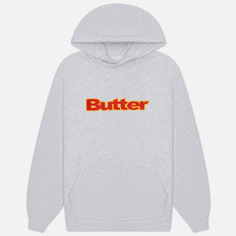 Мужская толстовка Butter Goods Felt Logo Applique Hoodie, цвет серый, размер S