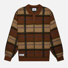 Мужской свитер Butter Goods Ivy Button Up Knit, цвет коричневый, размер XXL