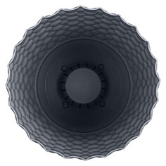 Кашпо, горшки для комнатных растений горшок для цветов InGreen Wave с дренажной сеткой и съемным поддоном 10л d270мм вулканический серый