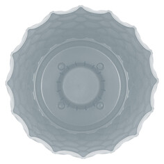 Кашпо, горшки для комнатных растений горшок для цветов InGreen Wave с дренажной сеткой и съемным поддоном 0,65л d115мм Утренний туман