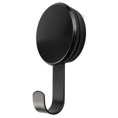 Крючки и планки для ванной комнаты крючок одинарный АКВАЛИНИЯ W8002-11 на липучке металл черный