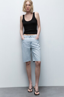 шорты джинсовые женские Шорты джинсовые с открытыми срезами Befree