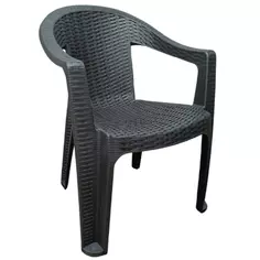 Кресло Elegance 61x57x77 см полипропилен цвет черный Без бренда