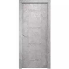 Дверь межкомнатная глухая без замка и петель в комплекте Виктория 80x200 финиш-бумага цвет бетон