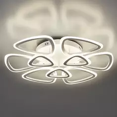 Люстра потолочная светодиодная «Amico» 2580-6/3 с пультом управления 25 м² регулируемый белый свет цвет белый Schaffner