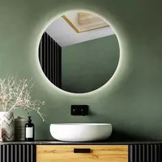 Зеркало для ванной Флоренция DSF70 с подсветкой сенсорное с подогревом 70 см круглое Без бренда