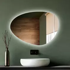 Зеркало для ванной Милан DSM8065 с подсветкой сенсорное с подогревом 80x65 см Без бренда