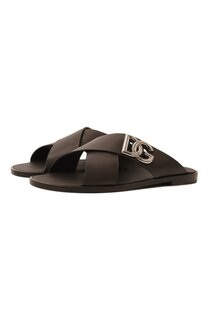 Кожаные шлепанцы Dolce & Gabbana