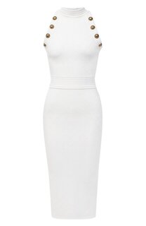 Платье из вискозы Balmain