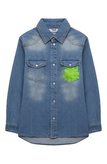 Джинсовая рубашка MSGM kids