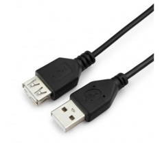 Кабель интерфейсный USB 2.0 удлинитель Garnizon GCC-USB2-AMAF-1M , AM/AF, 1м, пакет Гарнизон