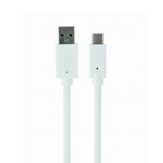 Кабель интерфейсный USB 3.0 Cablexpert CCP-USB3-AMCM-1M-W / TypeC белого цвета