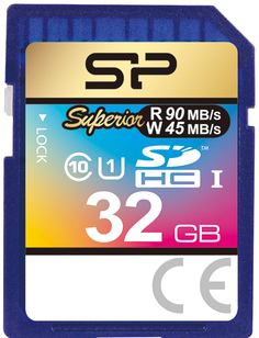 Карта памяти 32GB Silicon Power SP032GBSDHCU3V10 Superior SDHC Class 10 UHS-I U3