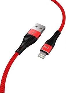 Кабель TFN TFN-CFZLIGUSB1MRD USB Type-A/Lightning, 1м, red-black