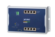 Коммутатор Planet WGS-4215-8HP2S Промышленный 4-порта 10/100/1000T 802.3bt PoE + 4-порта 10/100/1000T 802.3at PoE + 2-слота 100/1000X SFP Плоскопанел