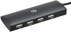 Разветвитель USB 3.1 Digma HUB-4U2.0-UC-B 4*USB 2.0, черный