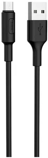 Кабель интерфейсный Hoco X25 Soarer USB/MicroUSB, черный