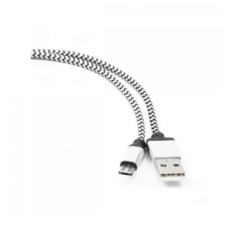Кабель интерфейсный USB 2.0 Cablexpert CC-mUSB2sr1m , AM/microBM 5P, 1м, нейлоновая оплетка, алюминиевые разъемы,