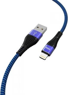 Кабель TFN TFN-CFZLIGUSB1MBL USB Type-A/Lightning, 1м, blue-black