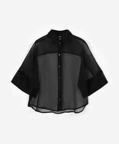 Блузка с рукавами-кимоно черная GLVR (S)