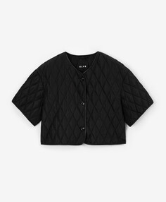 Жакет стеганый с коротким рукавом черный GLVR (L)