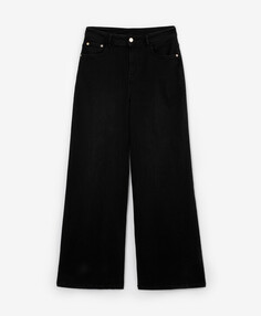 Джинсы-трубы черные wide leg GLVR