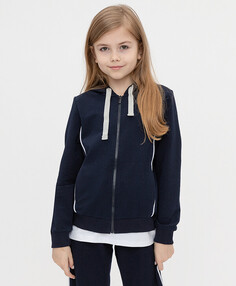 Толстовка синяя на молнии Button Blue