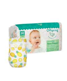 Offspring подгузники, M 6-10 кг. 42 шт. расцветка Ананасы