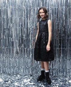 Платье с пышной юбкой черное Gulliver