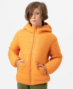 Куртка демисезонная базовая с капюшоном оранжевая Button Blue (152)