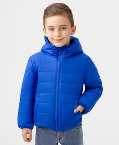 Куртка утепленная с капюшоном синяя Button Blue