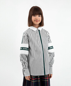 Блузка в полоску свободной формы Gulliver