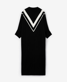 Платье оверсайз вязаное черное GLVR (XL)