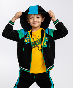 Толстовка на молнии черная Button Blue