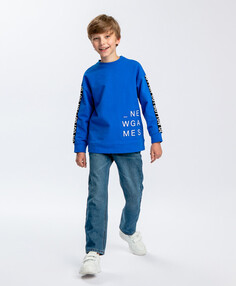 Толстовка с лампасами синяя Button Blue