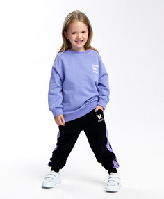 Толстовка фиолетовая с принтом Button Blue