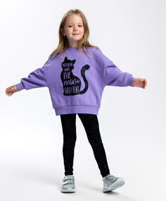 Толстовка с принтом сиреневая Button Blue