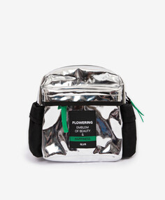 Рюкзак с яркой отделкой серебристого цвета для девочки Gulliver