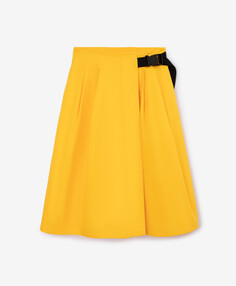 Брюки-кюлоты с запахом, имитирующим юбку желтые для девочек Gulliver (152)