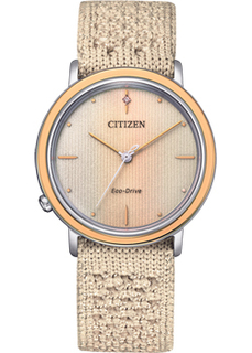 Японские наручные женские часы Citizen EM1006-40A. Коллекция Eco-Drive