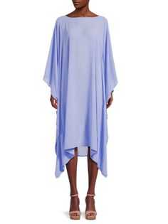 Полупрозрачное асимметричное платье миди Renee C., лаванда